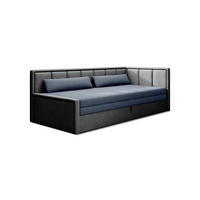 RÉCAMIERE Chenille Blau, Anthrazit  - Blau/Anthrazit, Design, Kunststoff/Textil (214/77/82cm) - MID.YOU