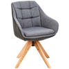 ARMLEHNSTUHL  Stoffauswahl, Sitzfläche 360° drehbar, inklusive Armlehnen, Gestellauswahl Webstoff, Mikrofaser  - Eichefarben/Anthrazit, KONVENTIONELL, Holz/Textil (57/83,5/60cm) - Landscape