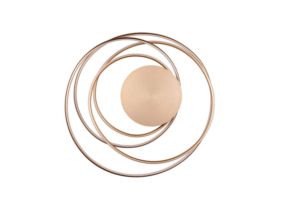 LED-DECKENLEUCHTE  72/35 cm    - Goldfarben, Design, Metall (72/35cm) - Trio Leuchten