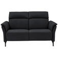 2-SITZER-SOFA Anthrazit Echtleder  - Anthrazit/Schwarz, KONVENTIONELL, Leder/Metall (178/103/95cm) - Dieter Knoll