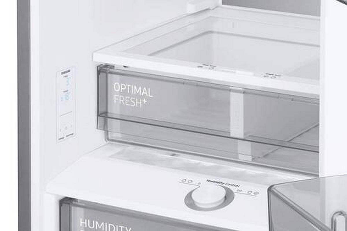 KÜHL-GEFRIER-KOMBINATION RB38C7B6AS9/EF  - Silberfarben, Basics, Glas/Kunststoff (59,5/203/65,8cm) - Samsung
