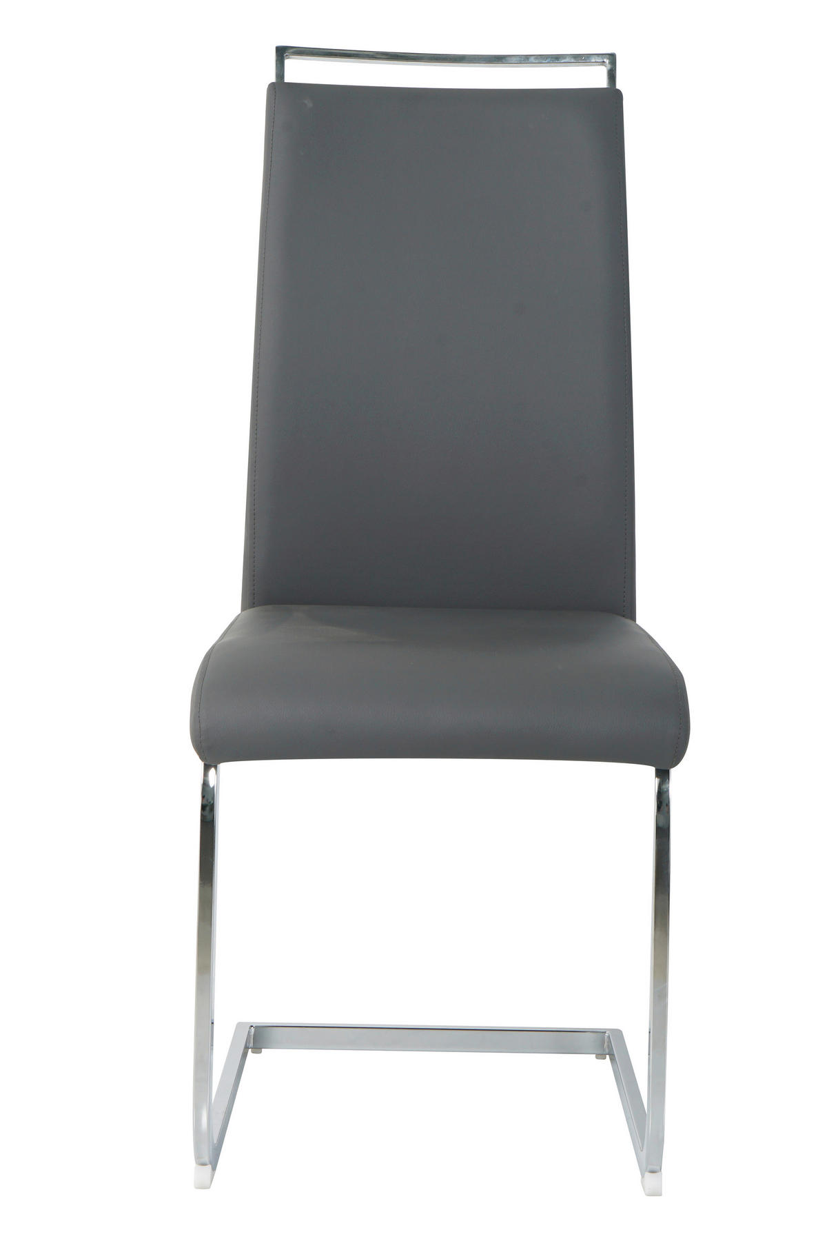 STUHL-SET 2 Stück  in Lederlook Kunststoff, Textil  - Silberfarben/Grau, Design, Kunststoff/Textil (42/101/58cm) - Livetastic