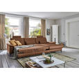 ECKSOFA  in Echtleder Braun  334/176 cm  - Schwarz/Braun, Design, Leder/Metall (334/176cm) - Dieter Knoll
