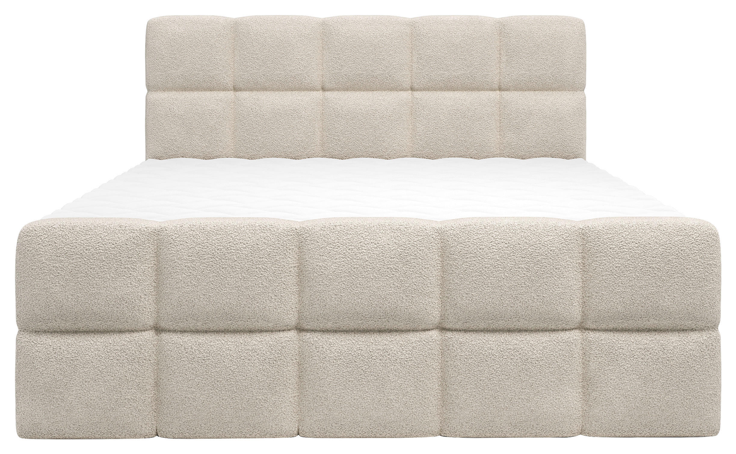 BOXBETT 160/200 cm  in Beige  - Beige/Schwarz, Design, Holzwerkstoff/Kunststoff (160/200cm) - Xora