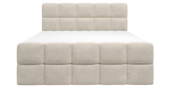 BOXBETT 160/200 cm  in Beige  - Beige/Schwarz, Design, Holzwerkstoff/Kunststoff (160/200cm) - Xora
