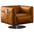SESSEL Echtleder Braun - Chromfarben/Braun, KONVENTIONELL, Leder (87/70/88cm) - WISCHI BLACK LABEL