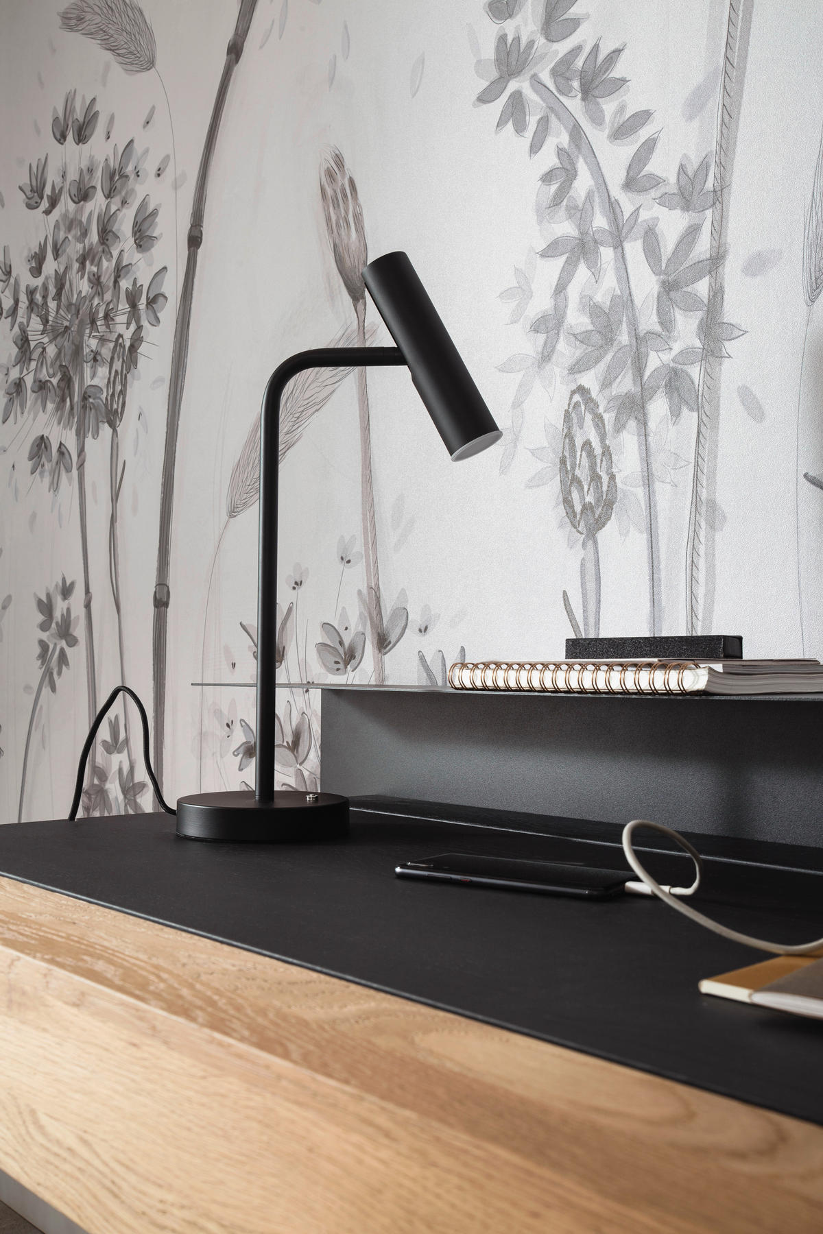 LED-TISCHLEUCHTE 14/48 cm   - Schwarz, Design, Metall (14/48cm) - Schöner Wohnen