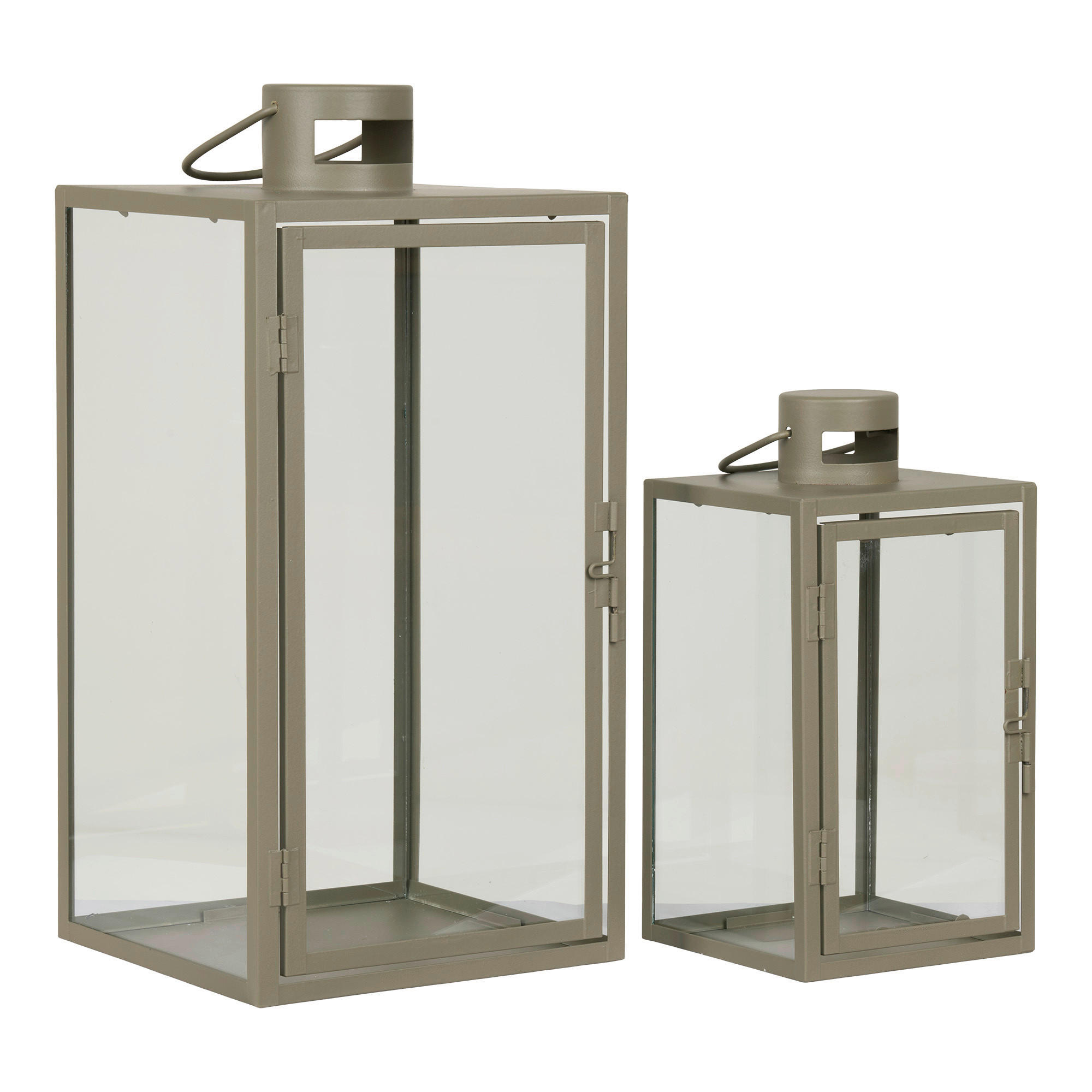 LATERNENSET  - Grün, Design, Glas/Metall
