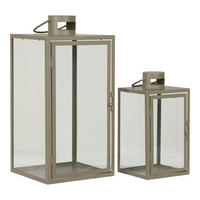 LATERNENSET  - Grün, Design, Glas/Metall