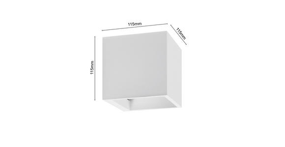 WANDLEUCHTE Alessia 11,5/11,5/11,5 cm  - Weiß, Basics, Stein (11,5/11,5/11,5cm) - Novel