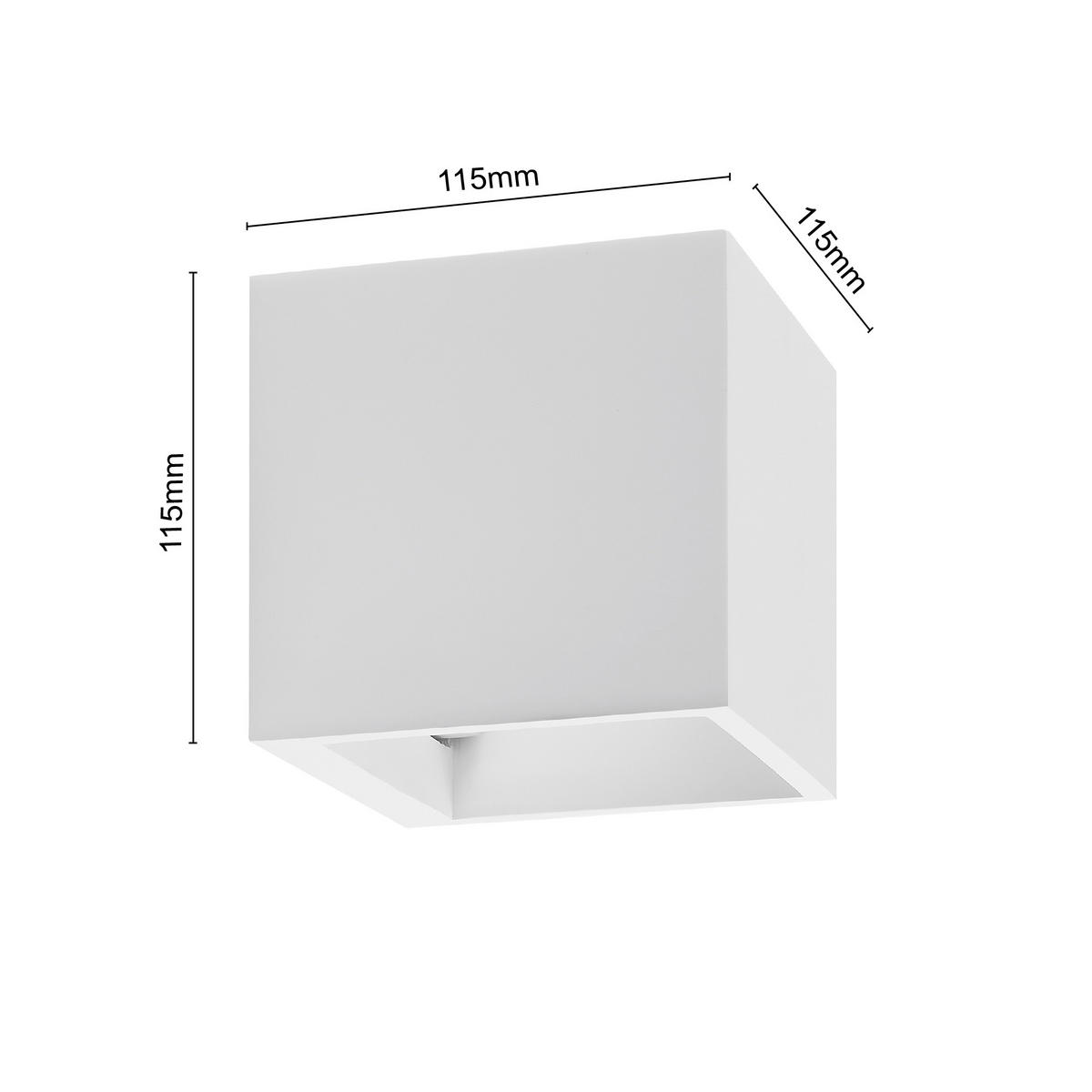 WANDLEUCHTE Alessia 11,5/11,5/11,5 cm  - Weiß, Basics, Stein (11,5/11,5/11,5cm) - Novel