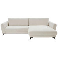 ECKSOFA Naturfarben Chenille  - Schwarz/Naturfarben, Design, Textil/Metall (288/194cm) - Niels Andersson