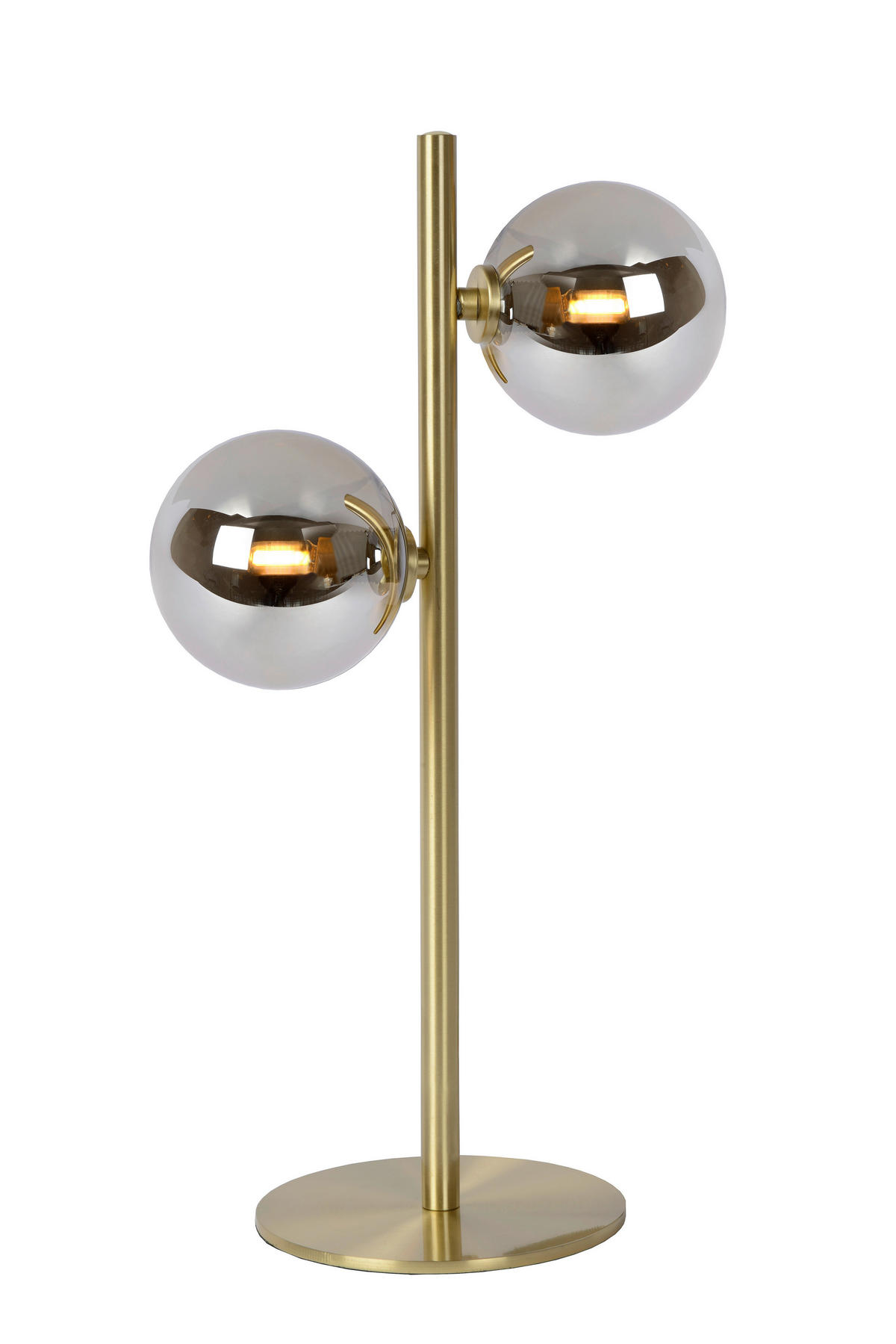 TISCHLEUCHTE 15/23.5/43 cm   - Messingfarben/Hellgrau, Basics, Glas/Metall (15/23.5/43cm) - Lucide