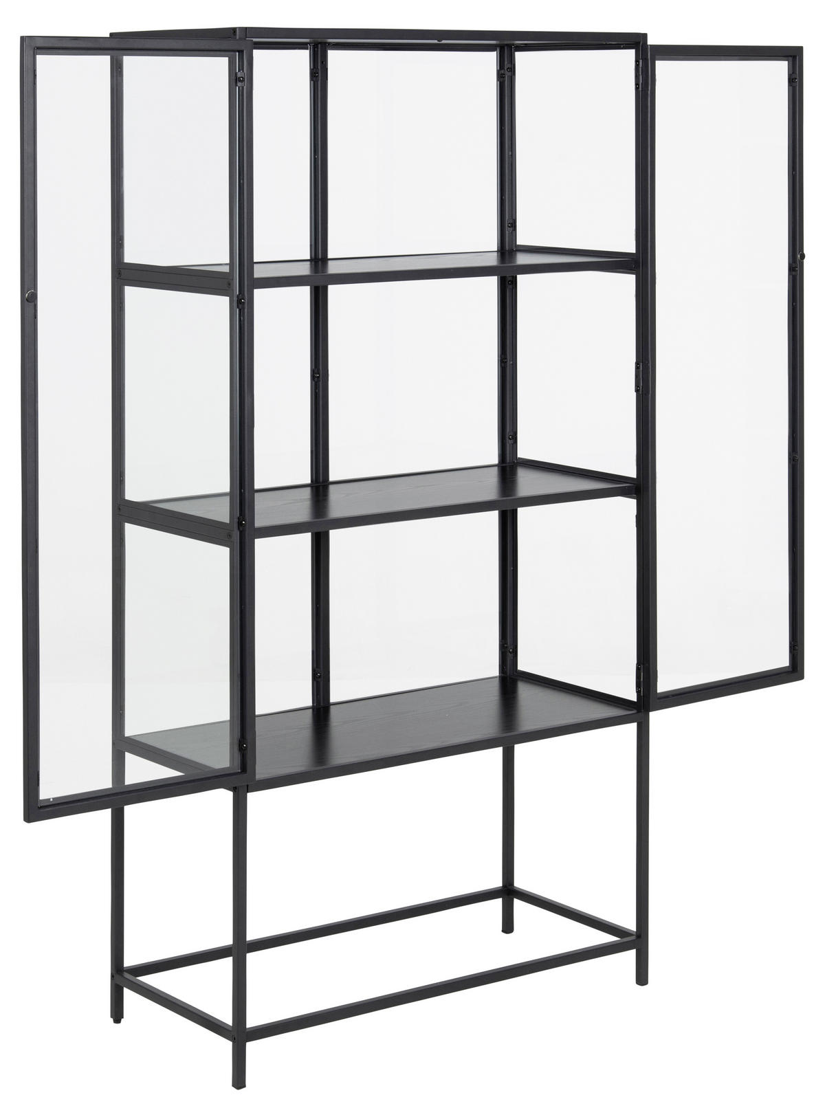 VITRINE  in Schwarz  - Schwarz, MODERN, Glas/Holzwerkstoff (77/150/35cm) - Lomoco
