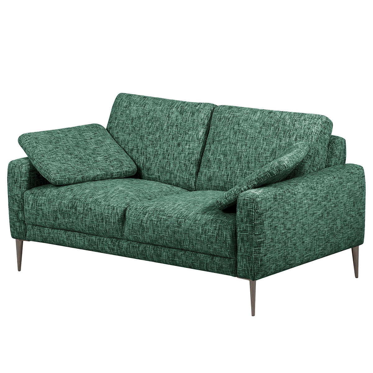 2-SITZER-SOFA Webstoff Blau, Gelb, Rot, Weiss  - Blau/Weiss, Design, Textil/Metall (157/85/92cm) - Livetastic