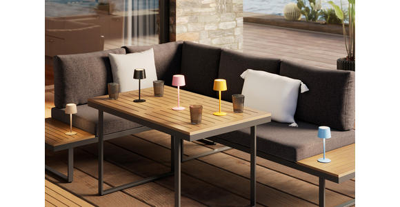 AKKU-TISCHLEUCHTE 9/22 cm  - Schwarz, Basics, Metall (9/22cm) - Novel