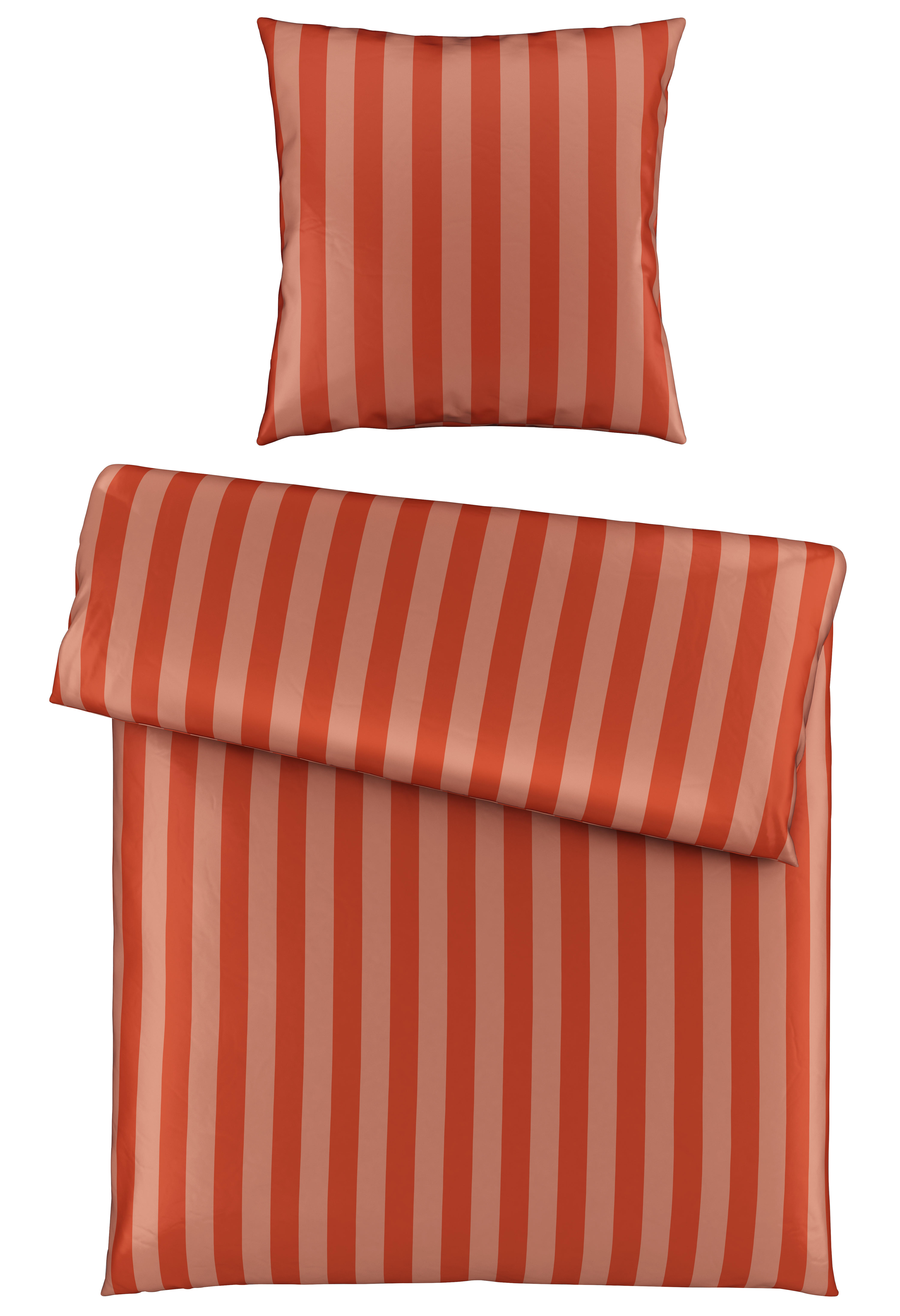BETTWÄSCHE Dobby Satin  - Braun/Orange, KONVENTIONELL, Textil (135/200cm) - Ambiente
