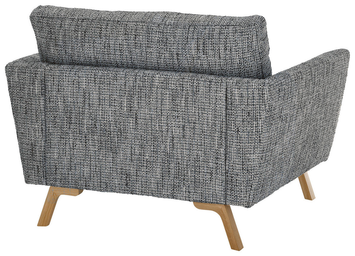 SESSEL in Webstoff Blaugrau  - Eichefarben/Blaugrau, KONVENTIONELL, Holz/Textil (115/86/93cm) - SetOne by Musterring