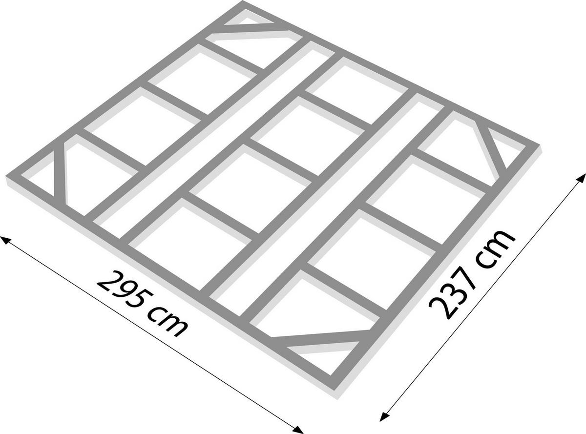 FUNDAMENT - Silberfarben, Basics, Metall (295/2/237cm)