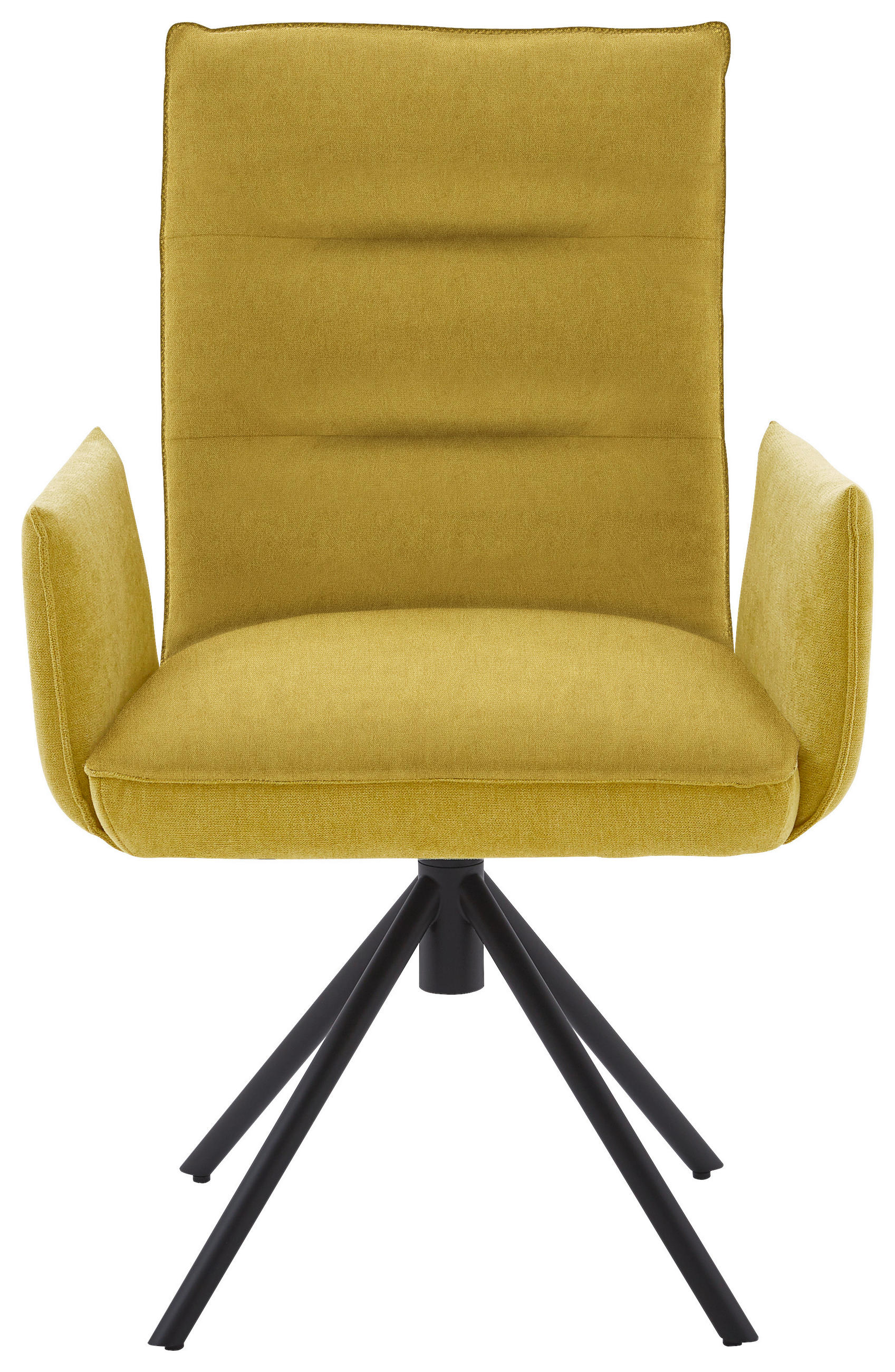 ARMLEHNSTUHL  in Flachgewebe  - Gelb/Schwarz, Design, Textil/Metall (59/93/59cm) - Dieter Knoll