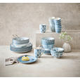 KOMBISERVICE 30-teilig  - Blau/Weiß, LIFESTYLE, Keramik - Novel