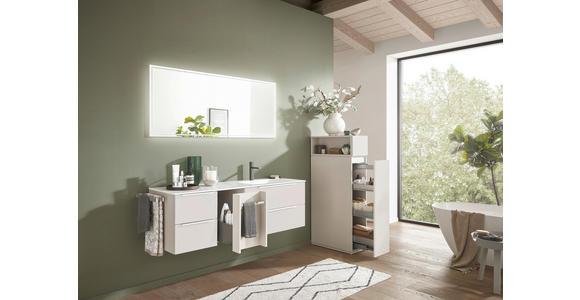 BADEZIMMER  in 150,8 cm  - Kaschmir/Alufarben, Natur, Holzwerkstoff/Stein (150,8cm) - Novel