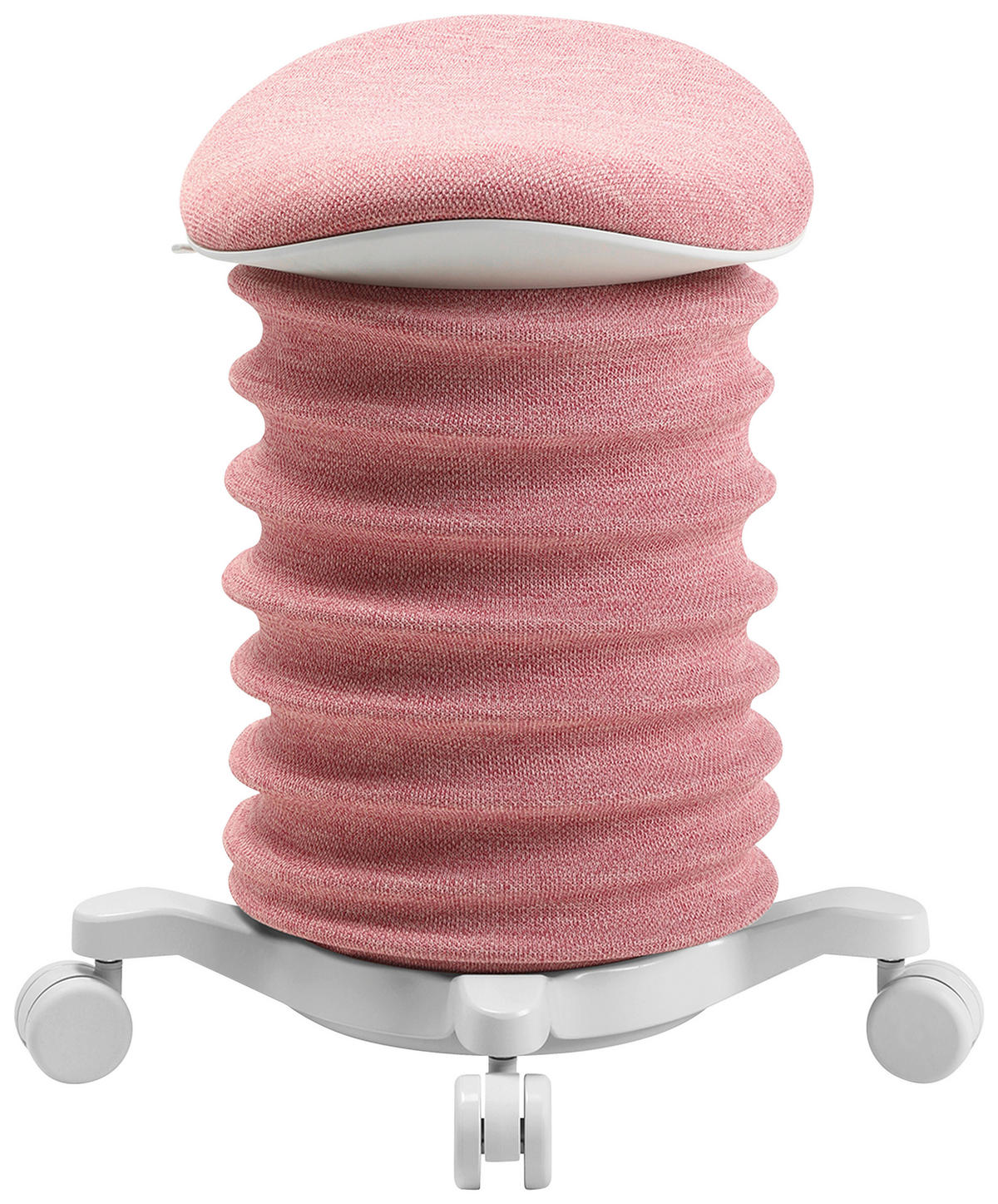 BÜROHOCKER Rosa, Weiß  - Rosa/Weiß, Design, Kunststoff/Textil (37,5/58-70/36cm) - Topstar