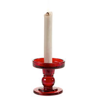 STOJAN NA SVÍČKY  sklo - tmavě červená, Basics, sklo (8,5/8,5cm) - X-Mas
