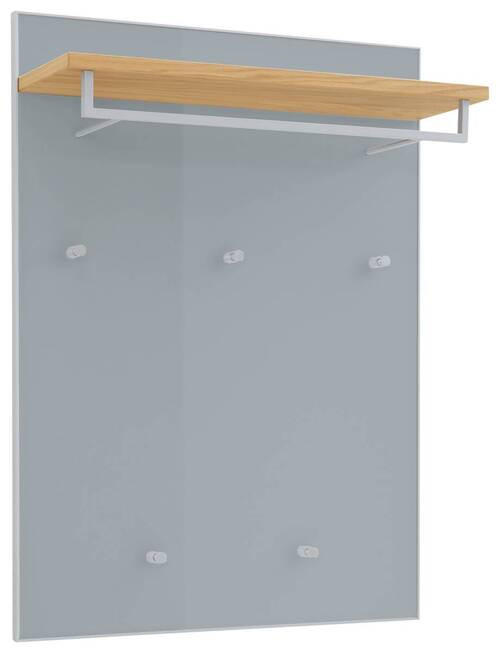 GARDEROBENPANEEL in 80/109/27 cm - Eichefarben/Grau, Design, Glas/Holz (80/109/27cm)