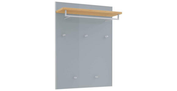GARDEROBENPANEEL in 80/109/27 cm - Eichefarben/Grau, Design, Glas/Holz (80/109/27cm) - Novel