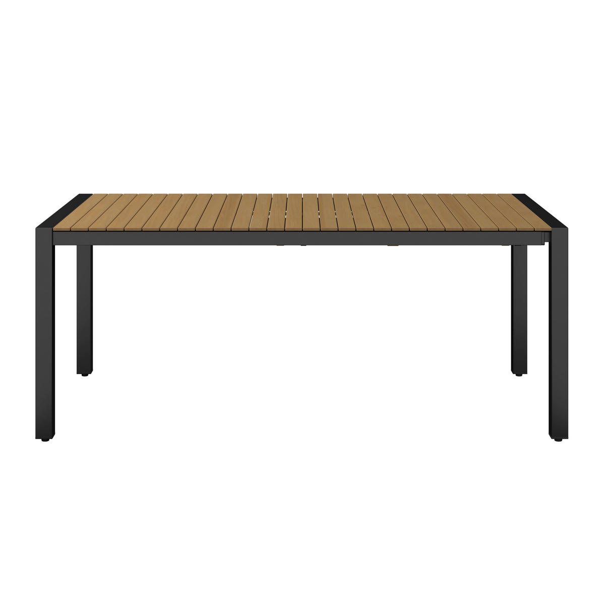 GARTENTISCH  - Schwarz/Teakfarben, MODERN, Holz/Metall (118,5/252/100/75cm) - Ambia Garden