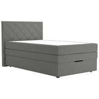 BOXSPRINGOVÁ POSTEĽ, 120/200 cm, sivá - čierna/sivá, Basics, kov/textil (120/200cm) - Blanar