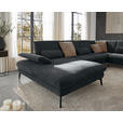 WOHNLANDSCHAFT in Webstoff Anthrazit  - Anthrazit/Schwarz, Design, Textil/Metall (157/354/208cm) - Dieter Knoll