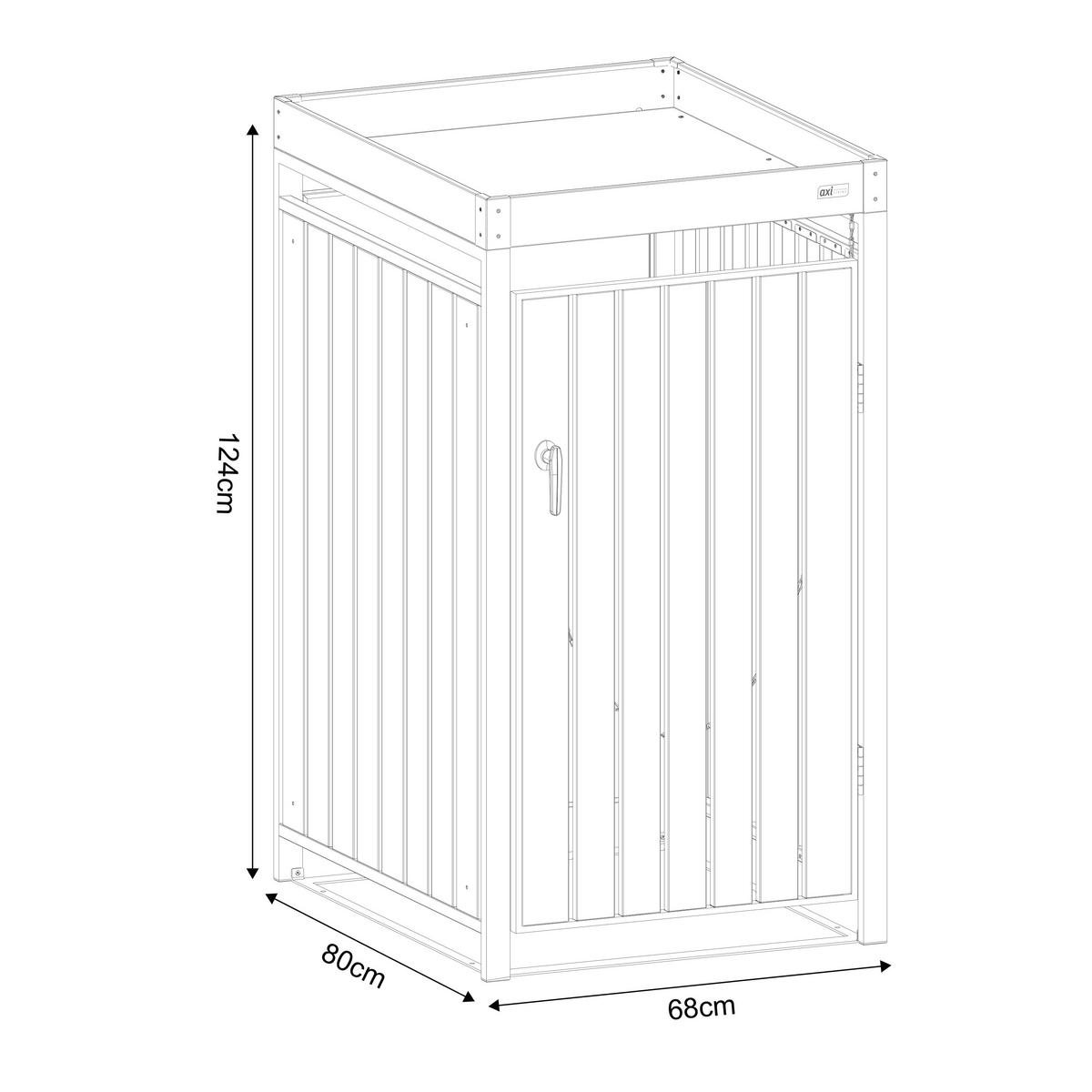 KRYT NA POPELNICI 68/80/124 cm   - antracitová, Basics, kov (68/80/124cm) - Ambia Garden