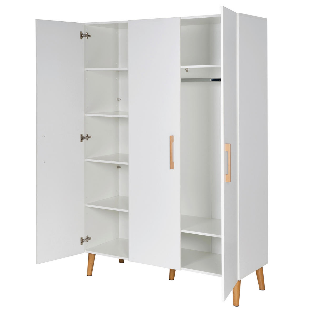 BABYKLEIDERSCHRANK roba Mick Weiß  - Weiß, Basics, Holzwerkstoff (134/198,5/50cm) - Roba