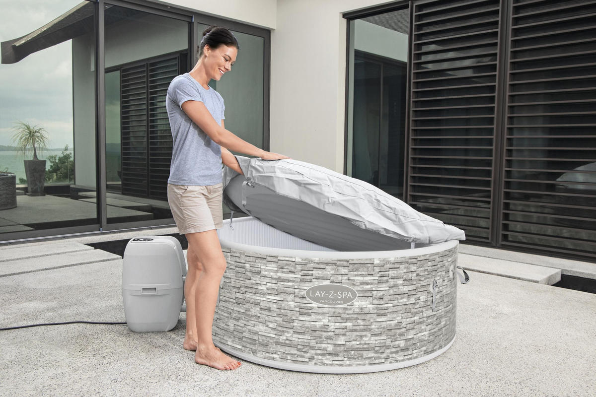 WHIRLPOOL VANCOUVER 60027 155/60 cm  - Weiß/Grau, Basics, Kunststoff (155/60cm) - Bestway