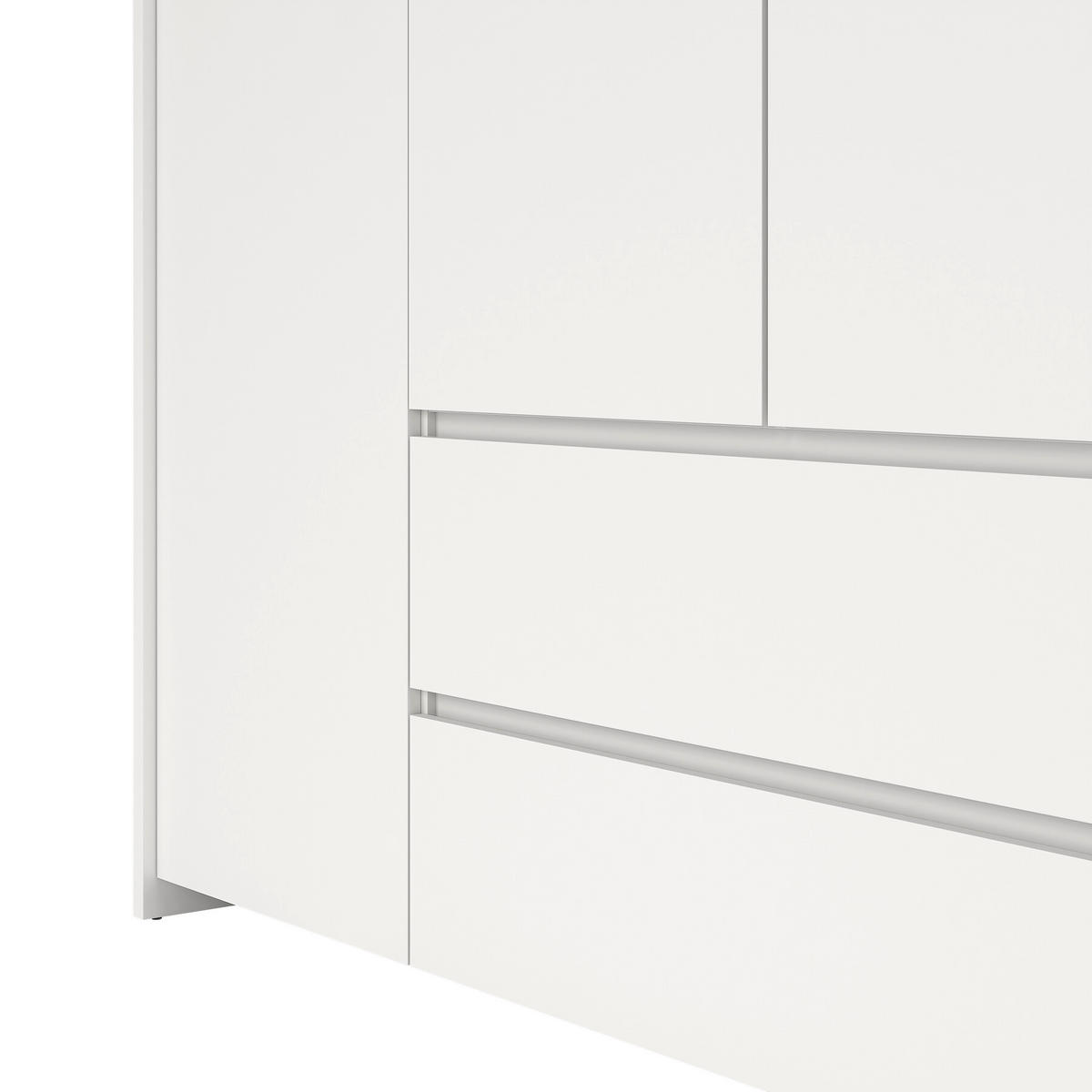 DULAP CU UȘI ROTATIVE alb  - alb, Konventionell, metal/material pe bază de lemn (197/202/58cm) - Boxxx