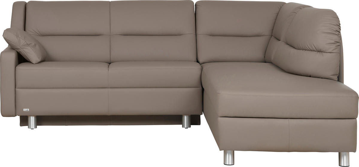 ECKSOFA  in Echtleder Taupe  226/208 cm  - Taupe, KONVENTIONELL, Leder (226/208cm) - Sedda