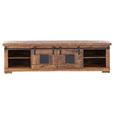 LOWBOARD in 180/50/45 cm - Schwarz/Naturfarben, LIFESTYLE, Holz/Metall (180/50/45cm) - Landscape