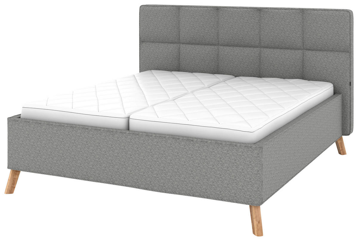 POLSTERBETT Bettkasten, motorische Verstellbarkeit, Fernbedienung, Lattenroste, Matratzen 180/200 cm  in Grau  - Schwarz/Weiß, KONVENTIONELL, Holz/Textil (180/200cm) - Musterring