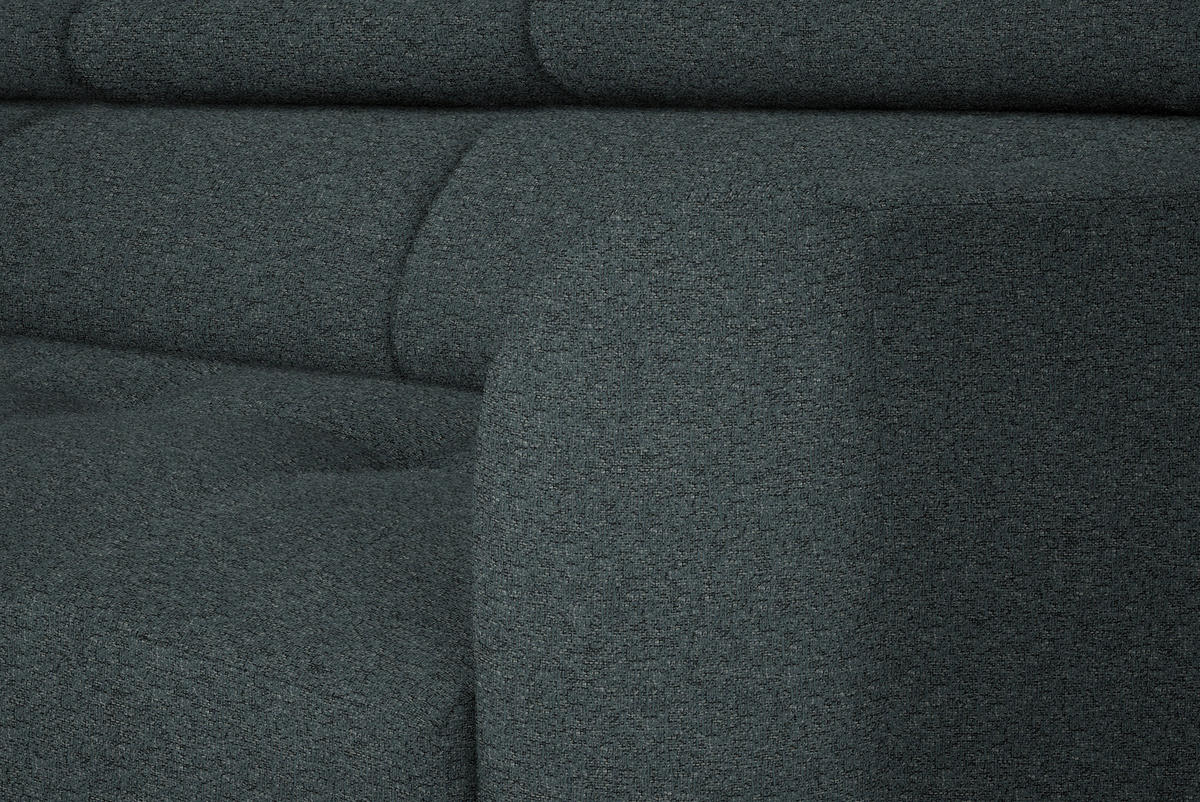 ECKSOFA in Struktur Dunkelgrau  205/280 cm  - Dunkelgrau/Schwarz, Design, Textil/Metall (205/280cm) - Xora