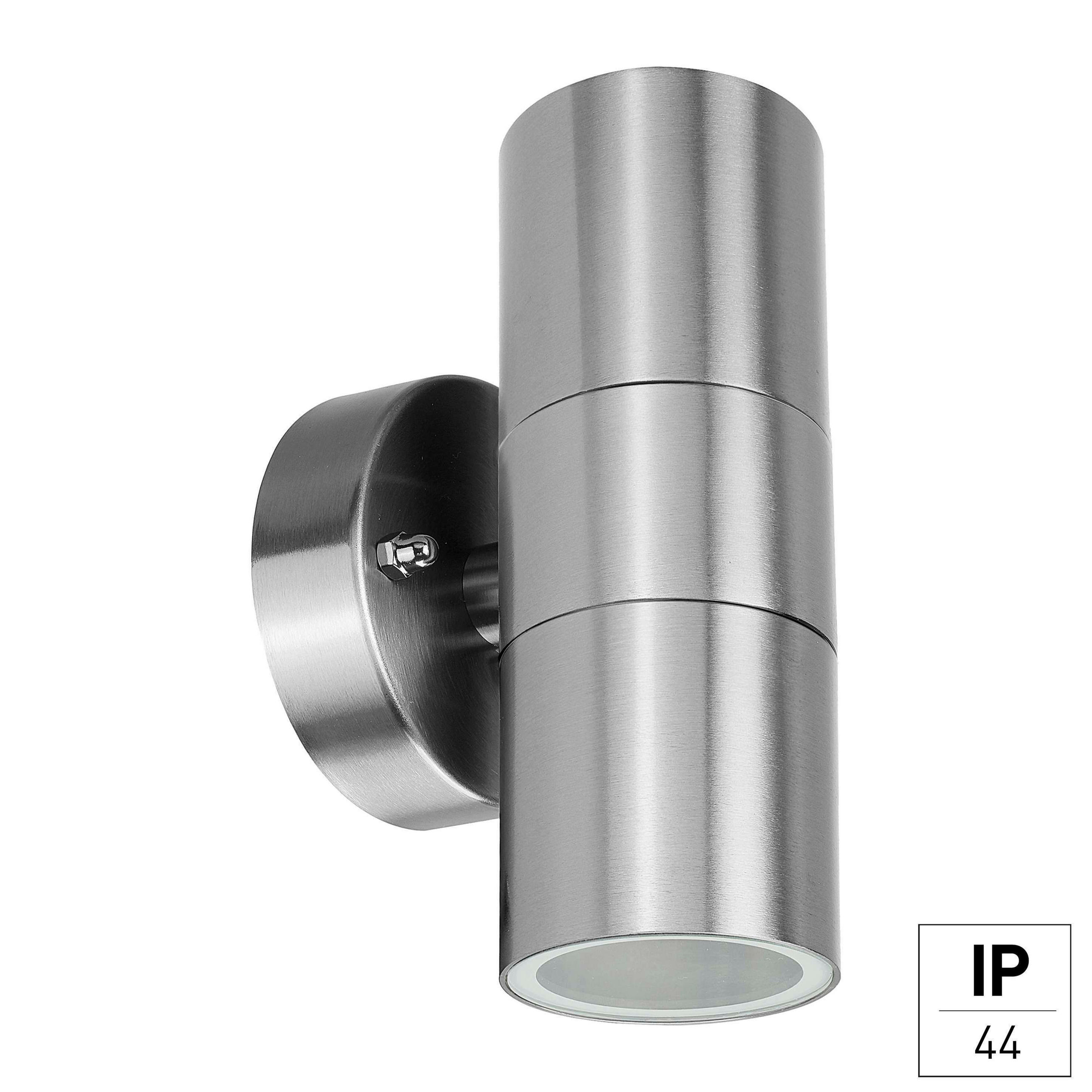 AUßENWANDLEUCHTE Electra   - Edelstahlfarben/Anthrazit, Design, Metall (9.2/8,5/16,2cm)