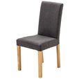 STUHL  in Webstoff Textil  - Eichefarben/Anthrazit, KONVENTIONELL, Holz/Textil (44/92/57cm) - Carryhome
