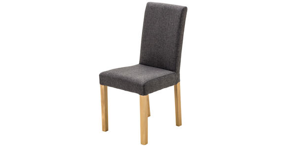 STUHL in Webstoff Textil - Eichefarben/Anthrazit, KONVENTIONELL, Holz/Textil (44/92/57cm) - Carryhome