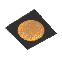 Aplică De Perete Cu Led 28/28/4 cm    - auriu/negru, Design, plastic/metal (28/28/4cm)