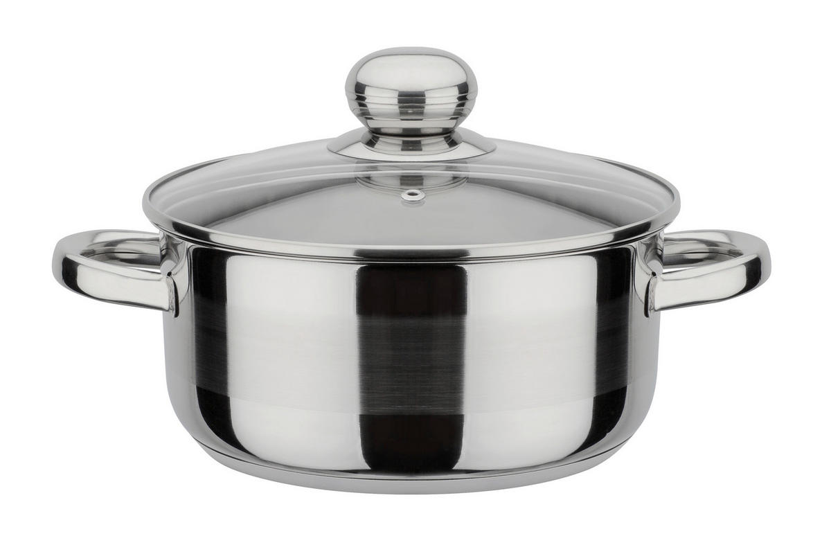 KOCHTOPFSET SILVERSTAR 5-teilig  - Klar/Edelstahlfarben, Basics, Glas/Metall - GSW