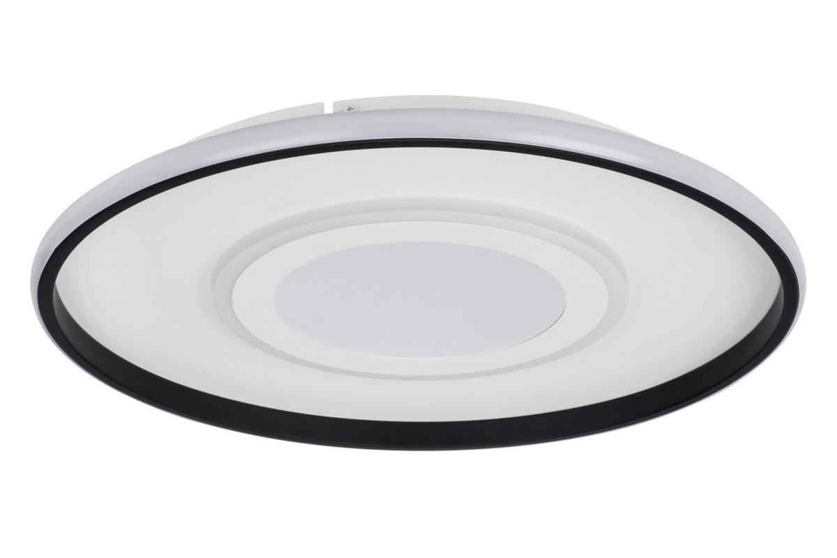 LED-DECKENLEUCHTE 50/5,5 cm   - Schwarz/Weiß, Trend, Kunststoff/Metall (50/5,5cm) - Novel