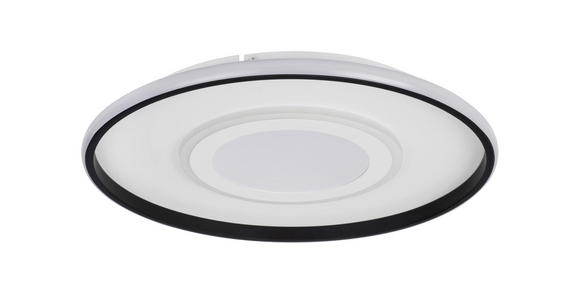 LED-DECKENLEUCHTE 50/5,5 cm   - Schwarz/Weiß, Trend, Kunststoff/Metall (50/5,5cm) - Novel