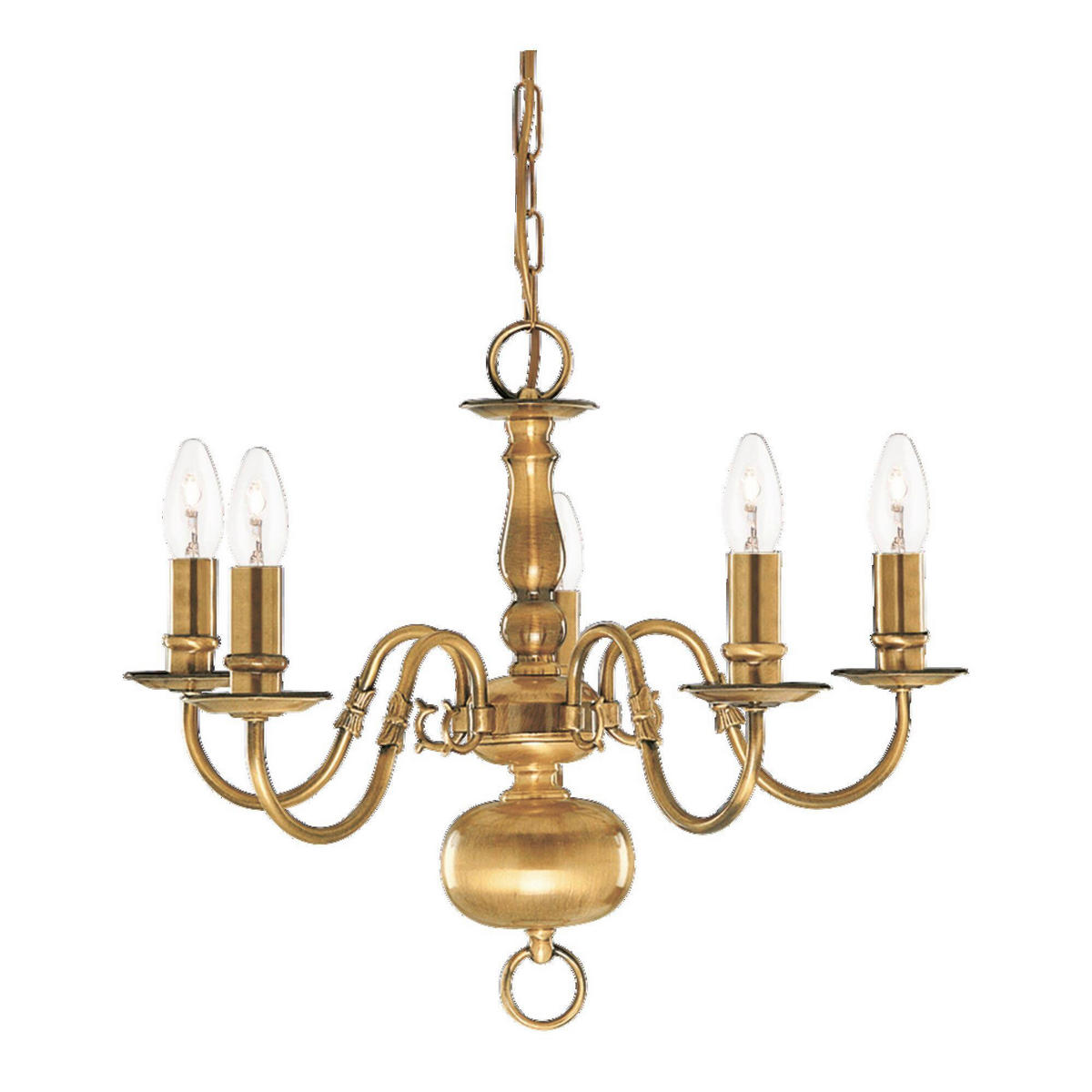 KRONLEUCHTER 52/108 cm   - Messingfarben, Design, Metall (52/108cm)