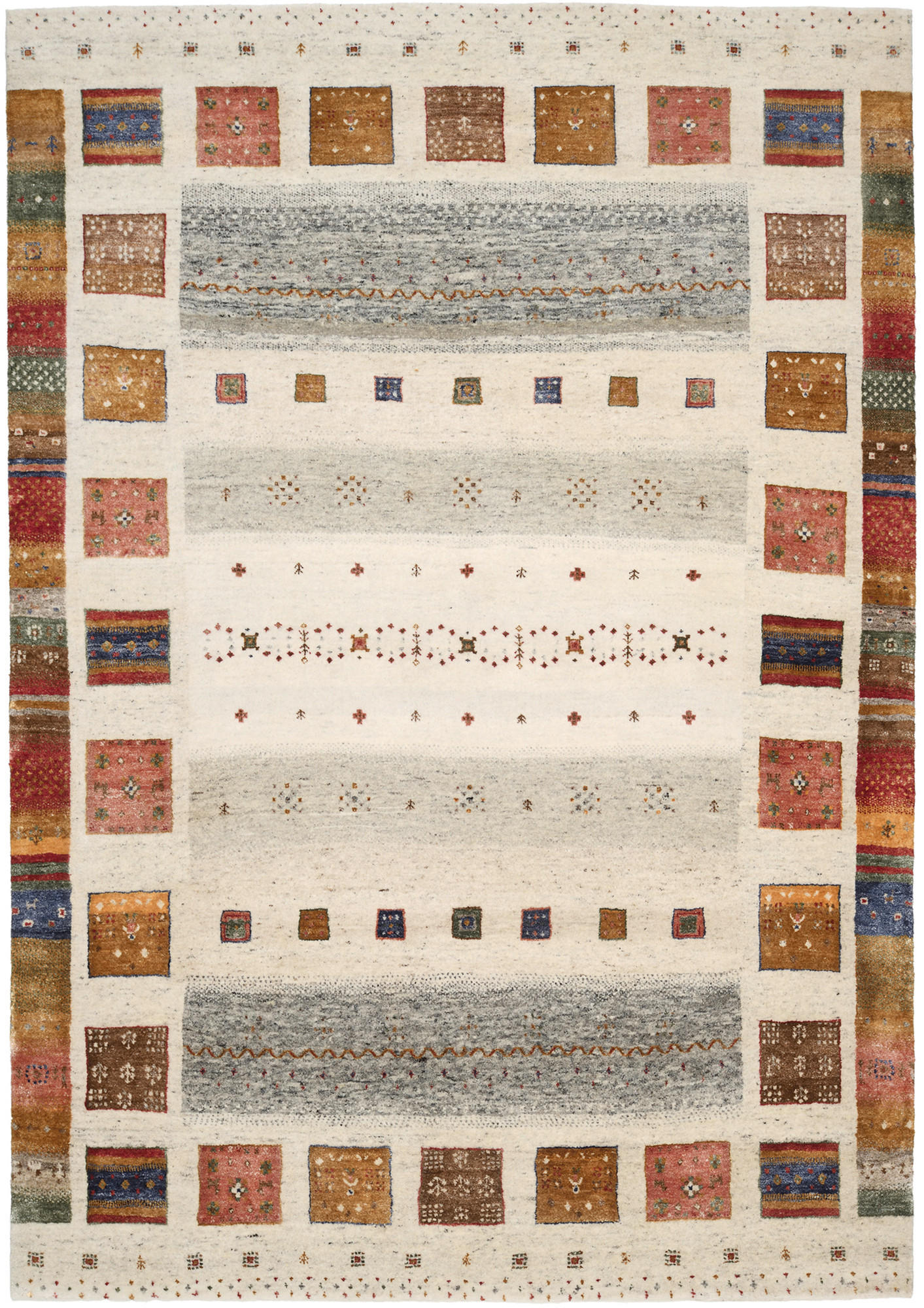 ORIENTTEPPICH 200/300 cm Golshan Mehr Grau, Multicolor, Naturfarben  - Multicolor/Naturfarben, Design, Textil (200/300cm) - Cazaris